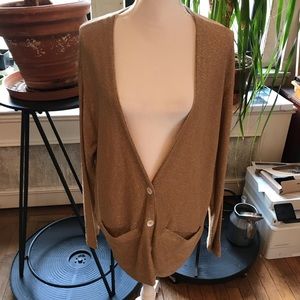Donna Karan gold mesh cardigan